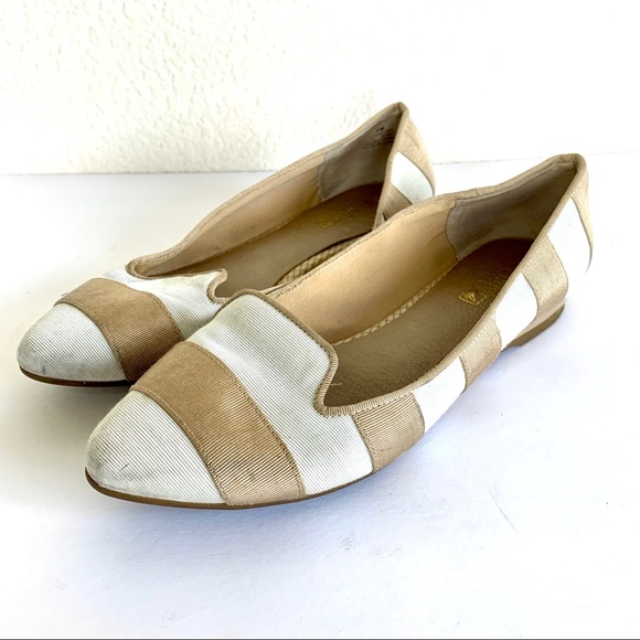 Sperry Top Sider Striped Canvas Point Toe Flats - Picture 6 of 9